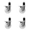 Service Caster 5'' Nylon Swivel 1-3/4'' Expanding Stem Caster Set Total Lock Brake, 4PK SCC-EXTTL20S514-NYS-134-4 - alternate 1